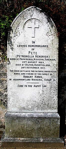 Gravestone of Petronella Hendrick Gravestone of Petronella Hendrick